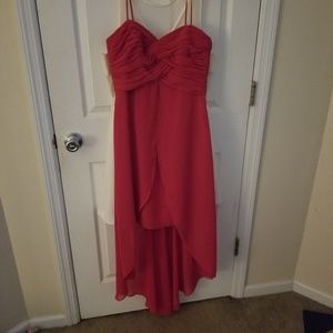 Davids Bridal Red High Low Dress